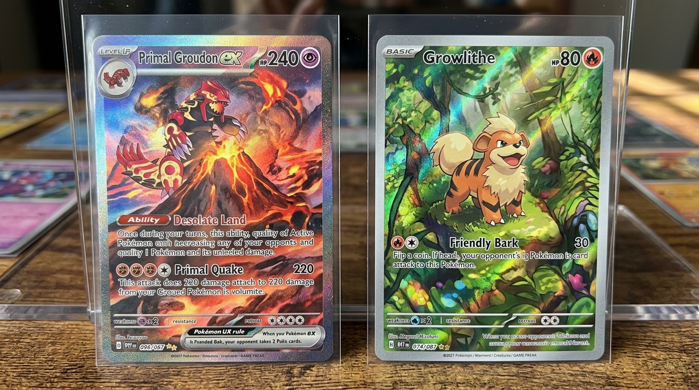 Storm Emeralda Svela i Suoi Gioielli: Ecco le Collezionabili SAR e AR di Growlithe e Groudon!