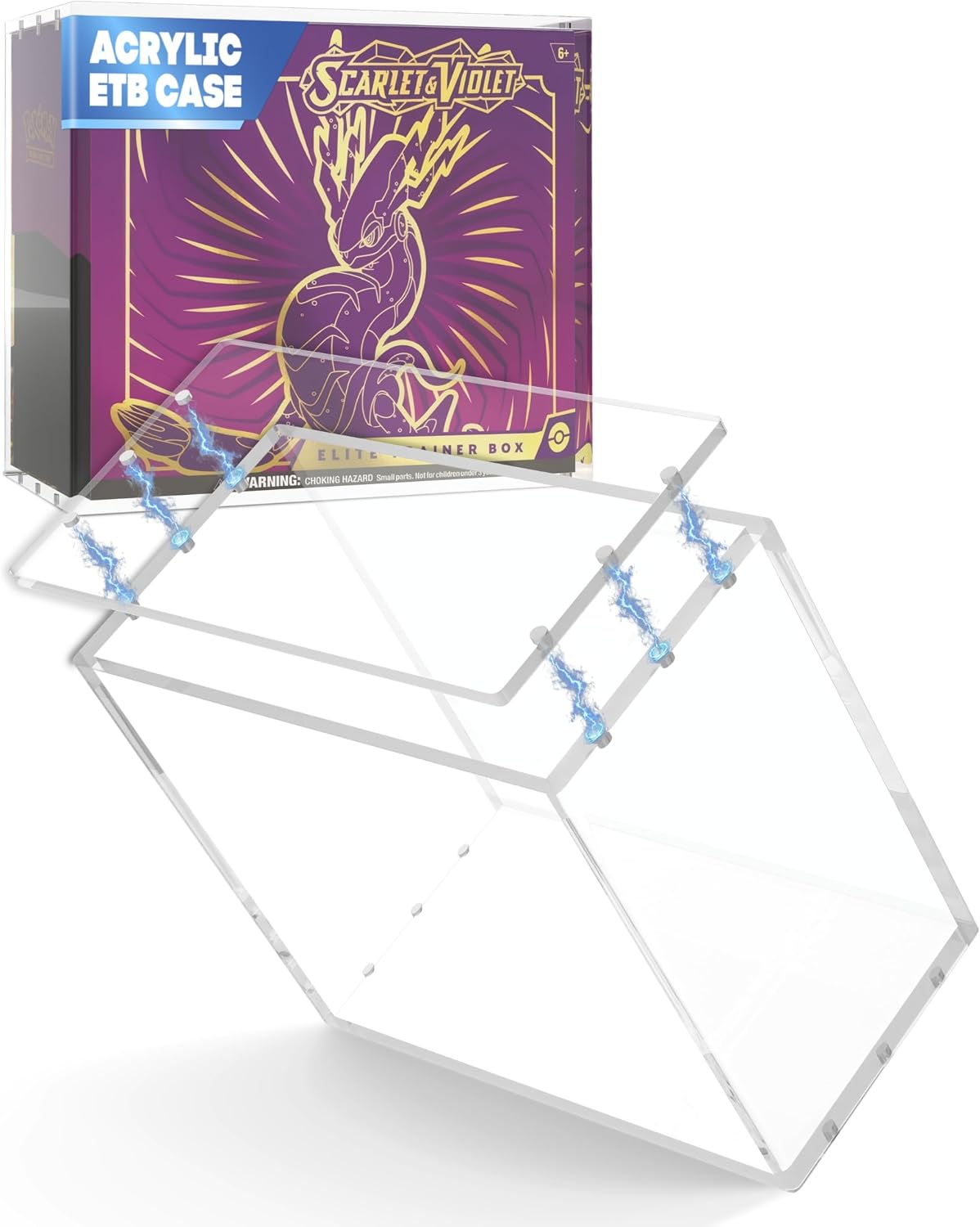 Case ETB Pokémon in Plexiglass con Magneti N52 – Elite Trainer Box UV 99% Trasparente, Resistente e Impilabile