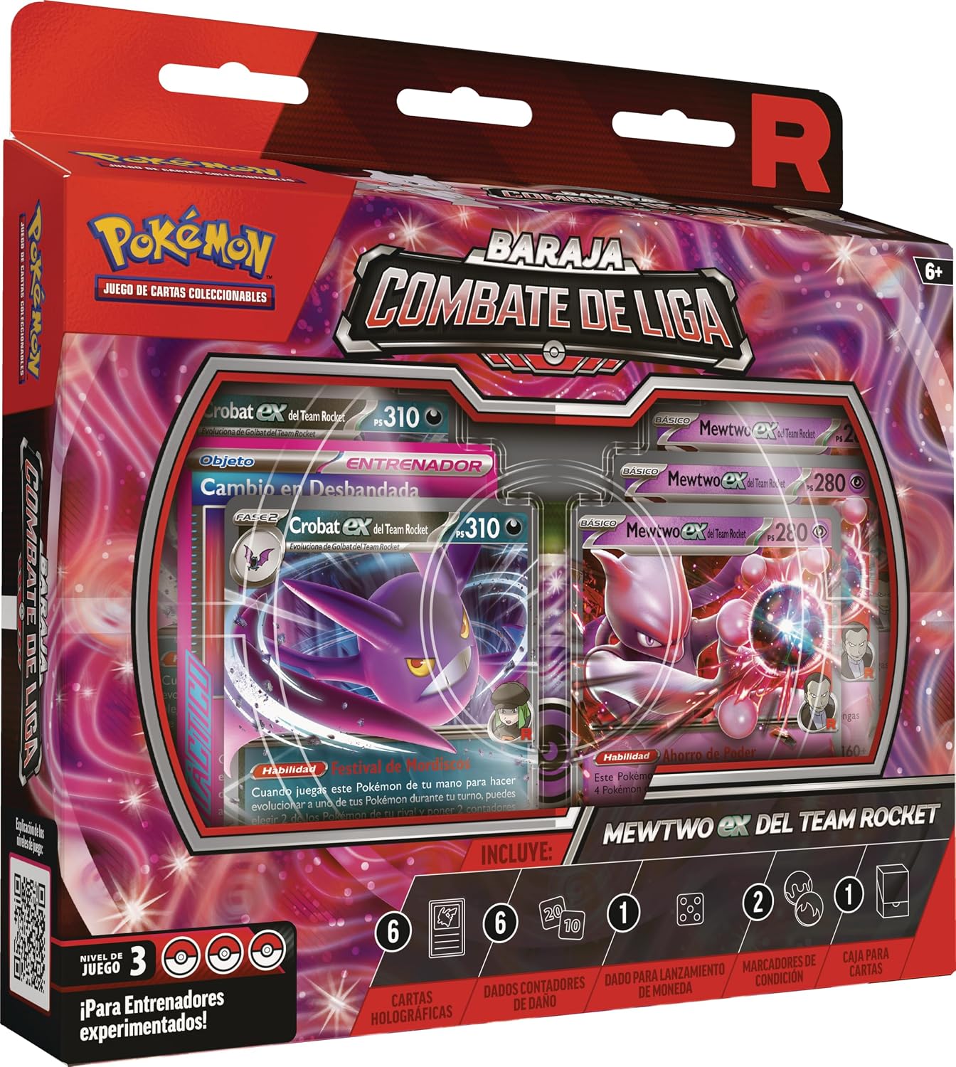 Pokémon: Mewtwo ex mazzo di combattimento della lega del Team Rocket (1 mazzo di 60 carte pronte per giocare)