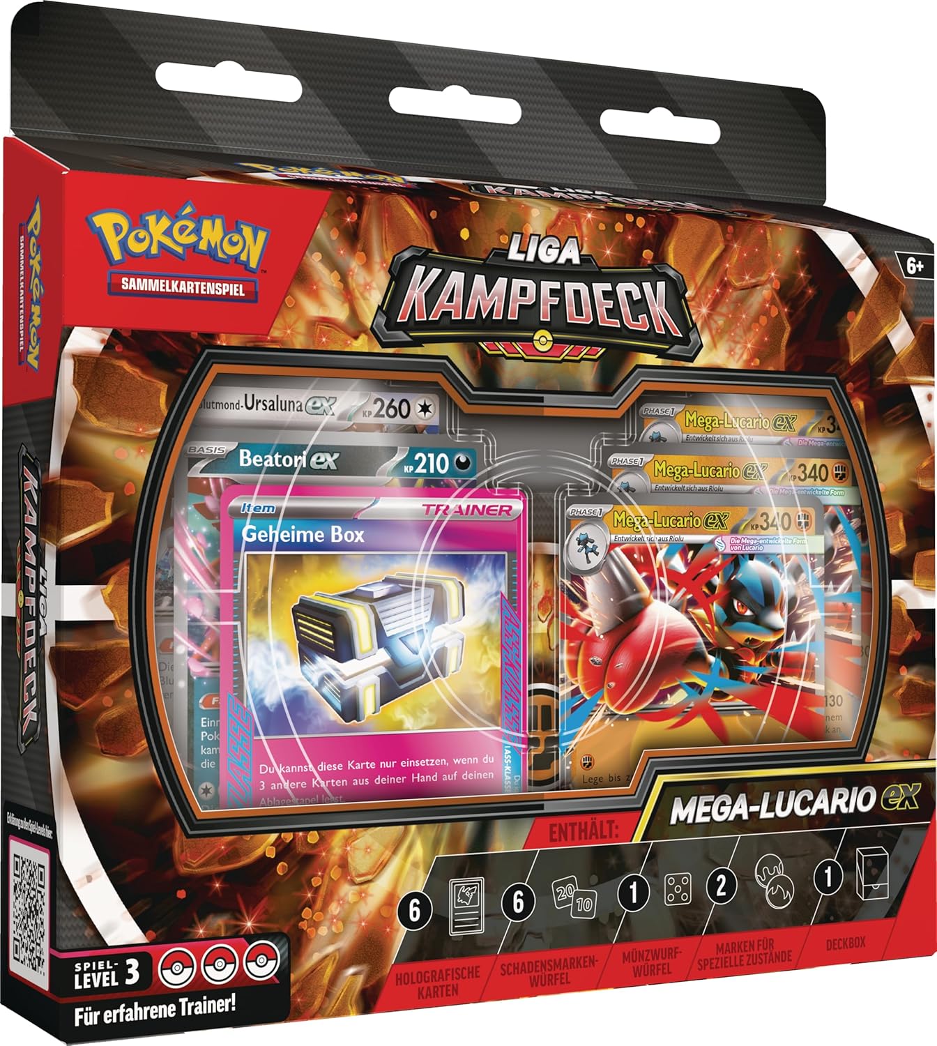 Pokémon Gioco di carte collezionabili: mazzo da combattimento della Liga Mega-Lucario-ex (1 mazzo da 60 carte immediatamente giocabile con Mega-Lucario-ex)