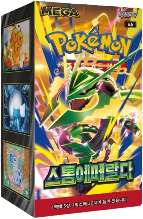 Pokémon GCC - Storm Emeralda (M6) - Booster Box Coreano - Mega Evoluzione - 30 buste booster - 5 carte per confezione - Trainer's Haven