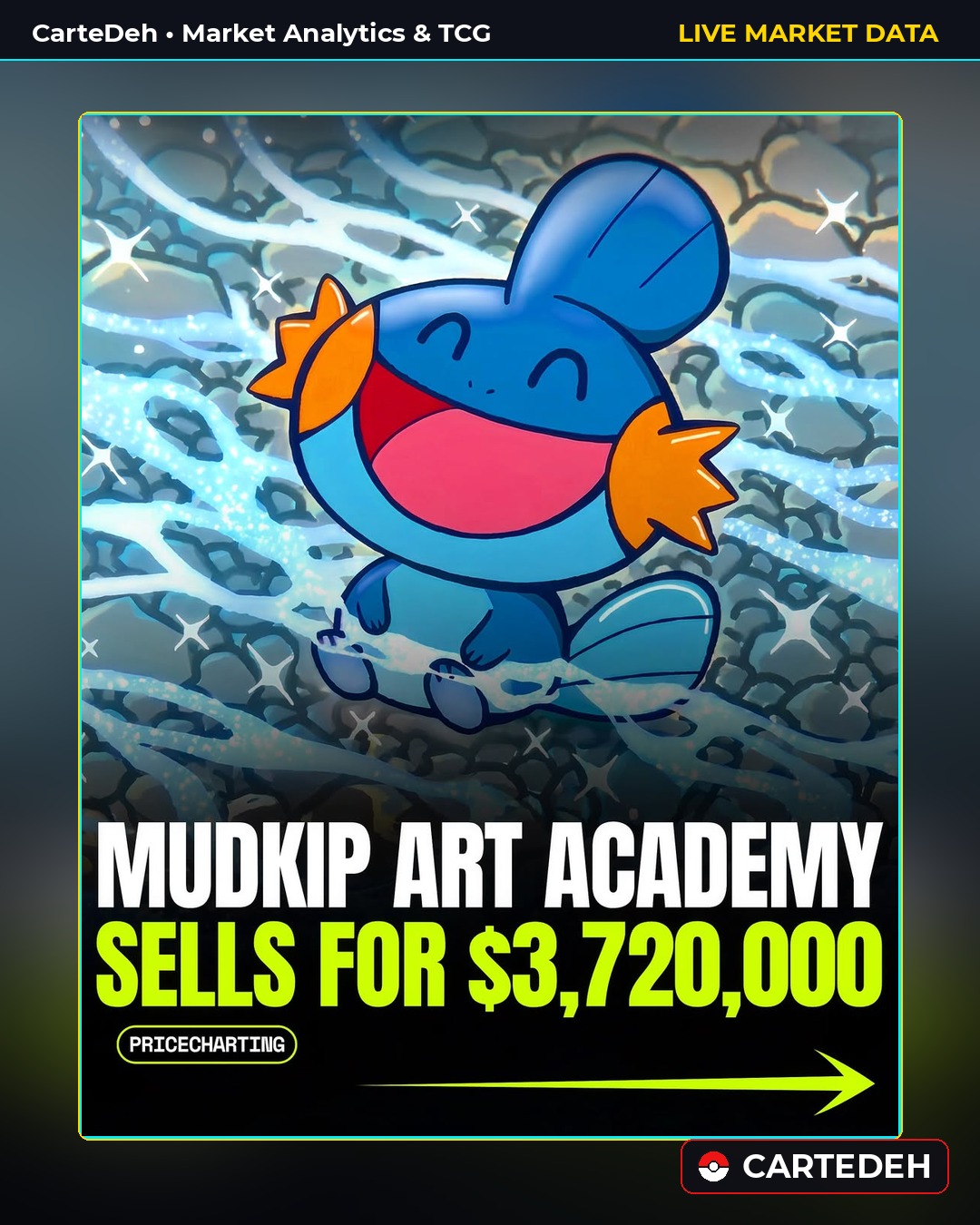 Clamoroso record nel GCC Pokémon: il Mudkip di Art Academy viene battuto all'asta per 3,72 milioni di dollari